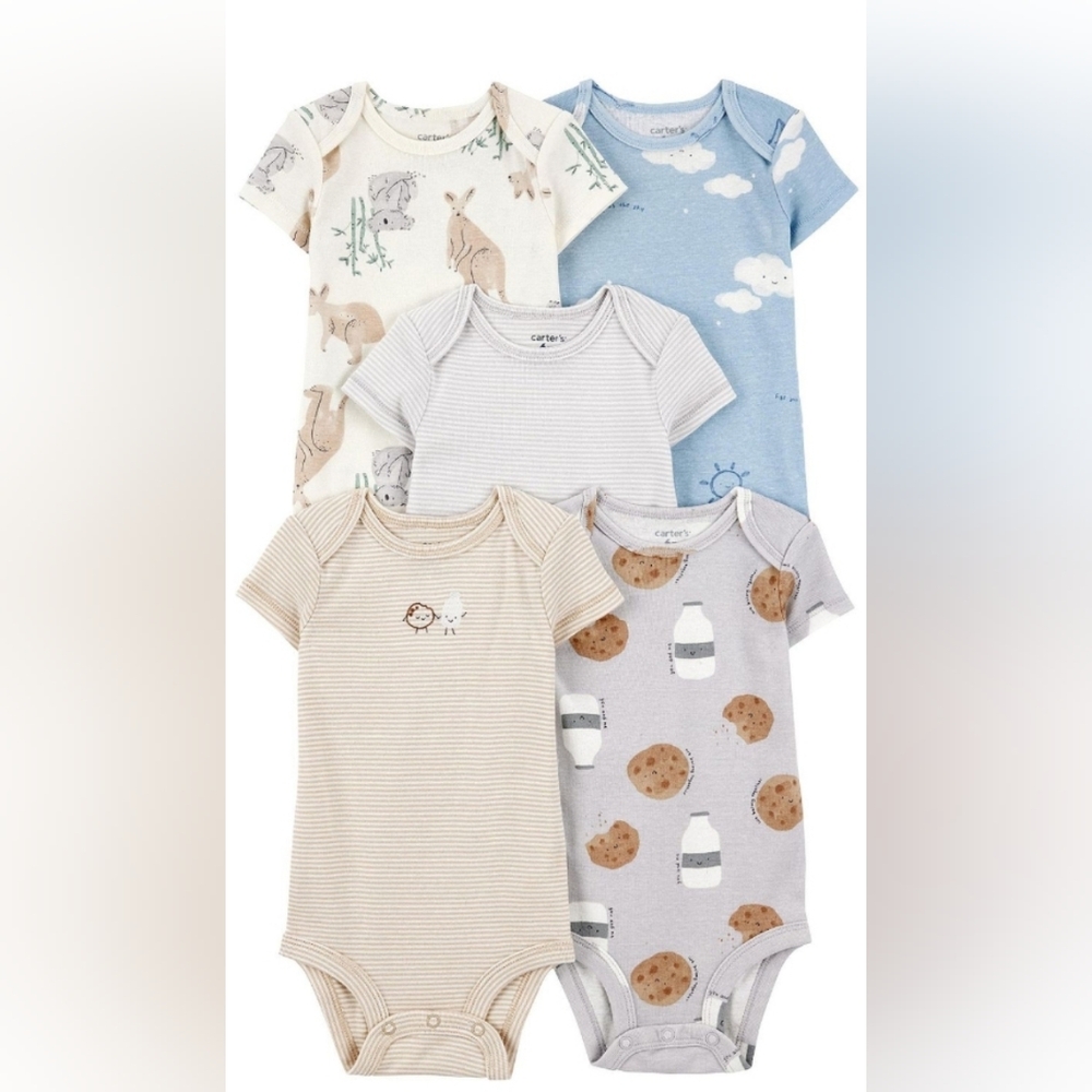 Carter's Baby Bodysuit Set - Neutral Tones 3mos